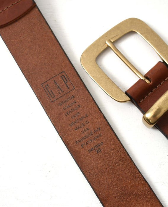 vintage whiskey leather belt (m)
