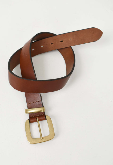 vintage whiskey leather belt (m)