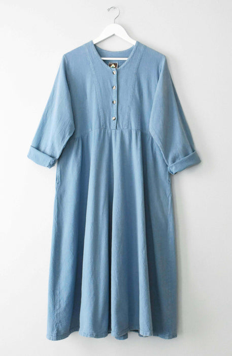 vintage sky blue cotton dress (l/xl)