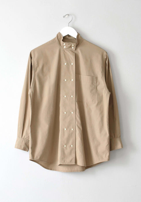 vintage beige double button shirt (m)