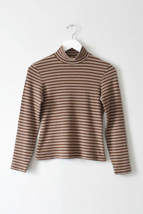 vintage cocoa striped turtleneck (s)