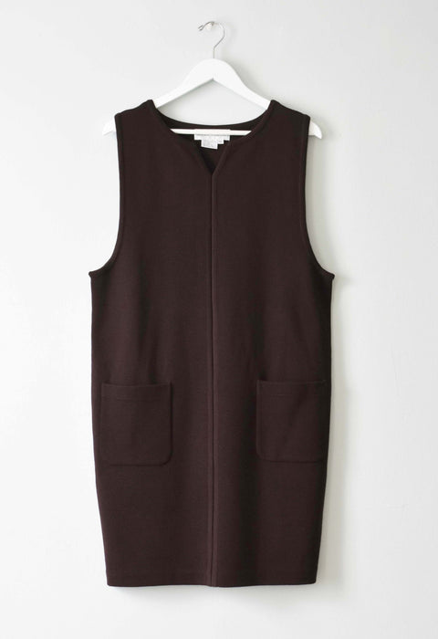 vintage mahogany knit dress (m)