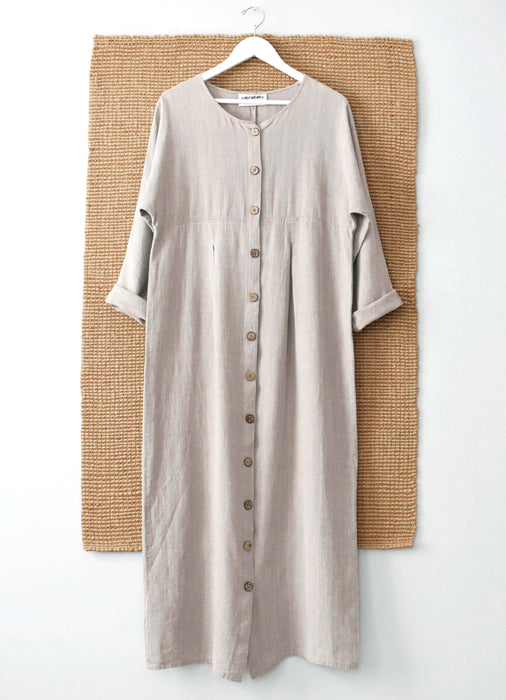 vintage linen duster dress (m/l)