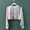 hand-painted vintage silk shirt | stripe 1 - Improv Goods
