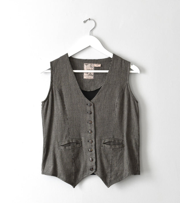 vintage woven vest (l)