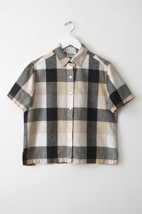Linen Check Button Up (m)