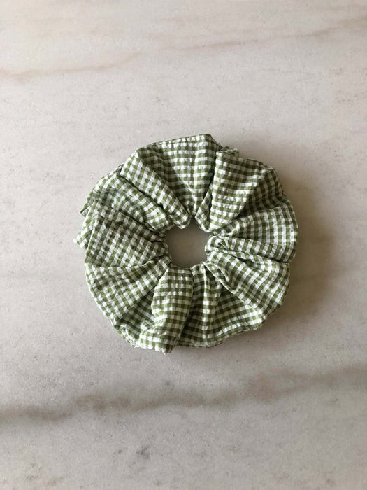 Gingham Cotton Scrunchie