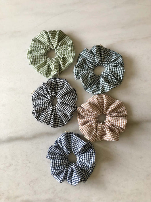 Gingham Cotton Scrunchie
