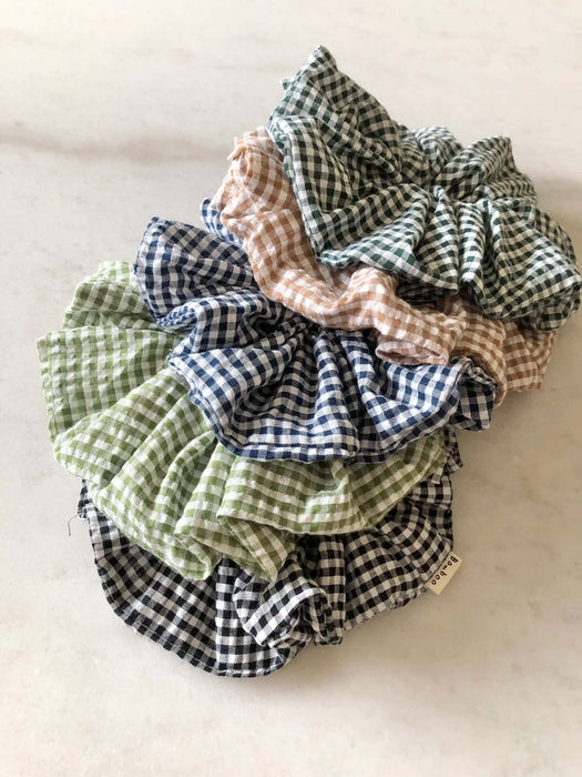 Gingham Cotton Scrunchie