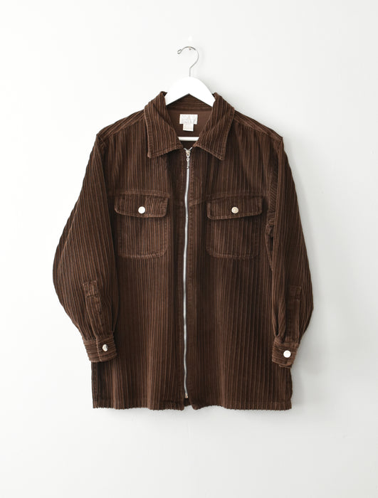 vintage corduroy shirt jacket (l)