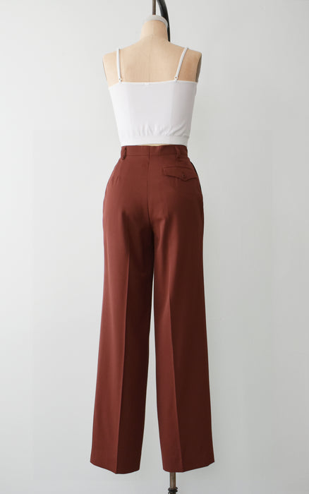 vintage cinnamon wool trousers (xs/s)