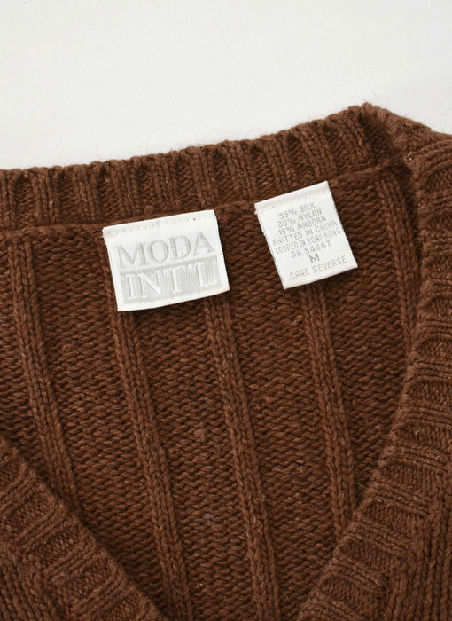 Vintage Silk Knit Cardigan (xs)