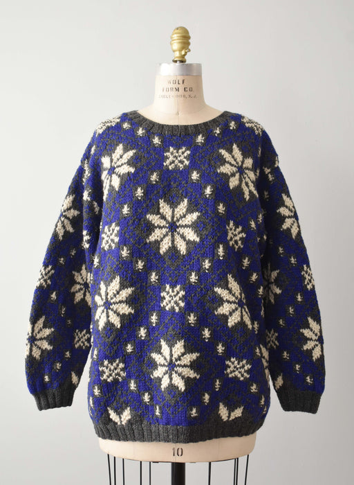 Vintage Wool Star Sweater (l)