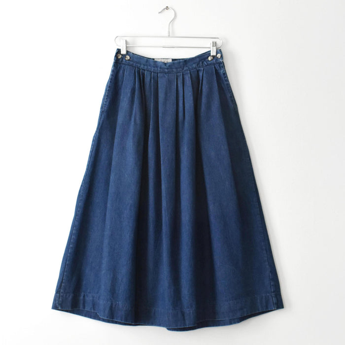 vintage full denim skirt (m)