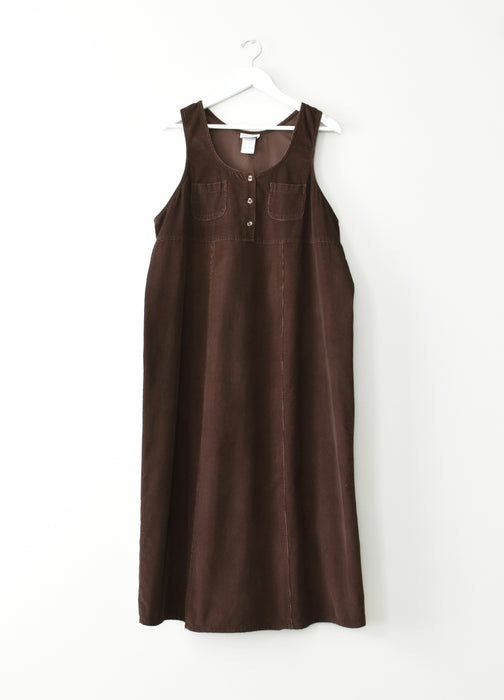 vintage corduroy jumper dress (l/xl)