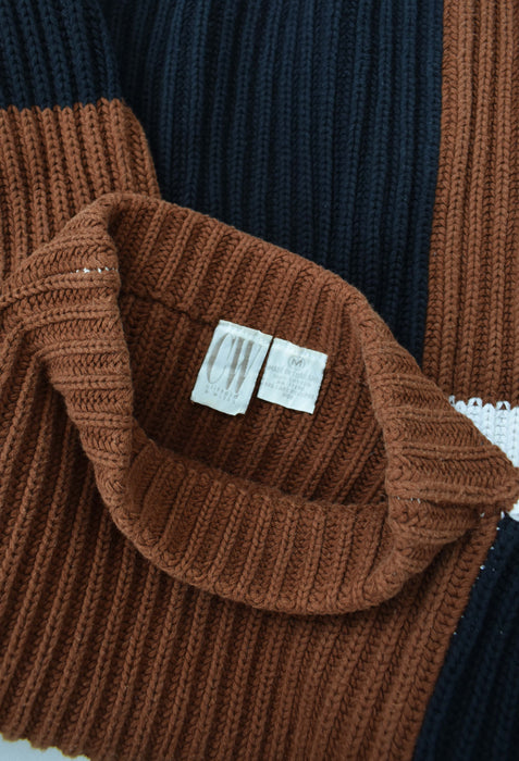 Vintage Color Block Sweater (l)