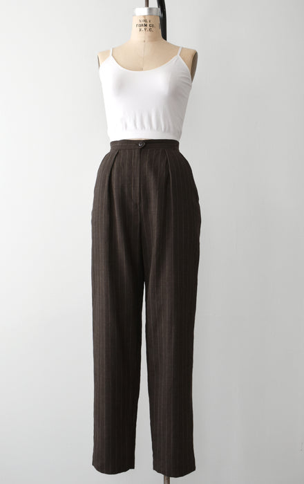 vintage striped ash wool trousers (m)