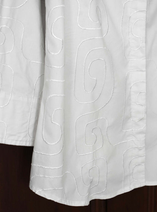 Vintage White Swirl Blouse (s)