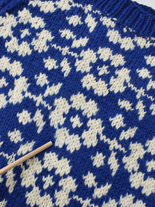 Vintage Floral Knit Sweater (s)