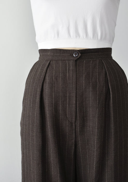 vintage striped ash wool trousers (m)