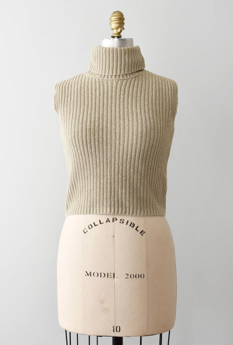 vintage silk knit turtleneck (xs/s)