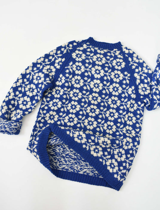 Vintage Floral Knit Sweater (s)