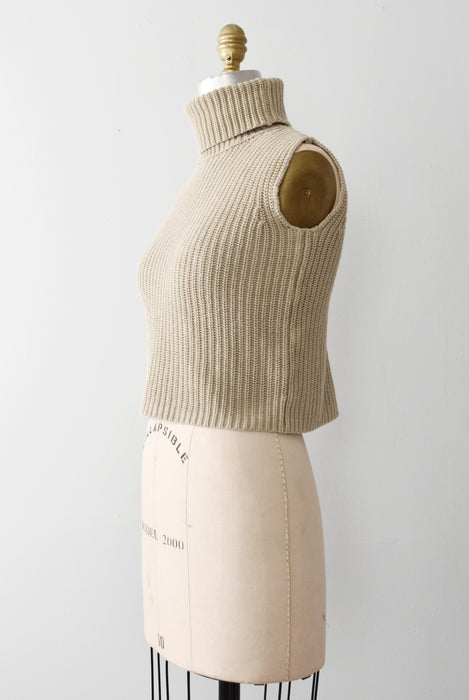 vintage silk knit turtleneck (xs/s)