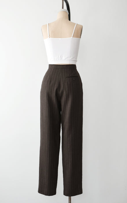 vintage striped ash wool trousers (m)