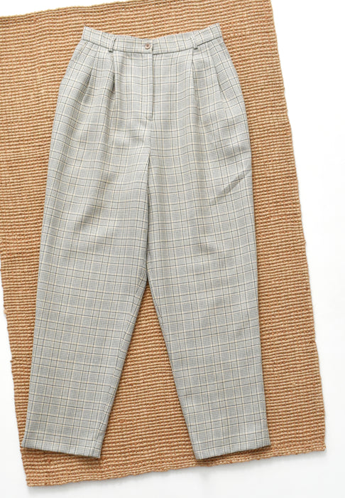 vintage plaid wool trousers (m)