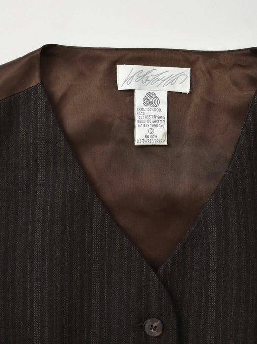Vintage Brown Wool Vest (s/m)