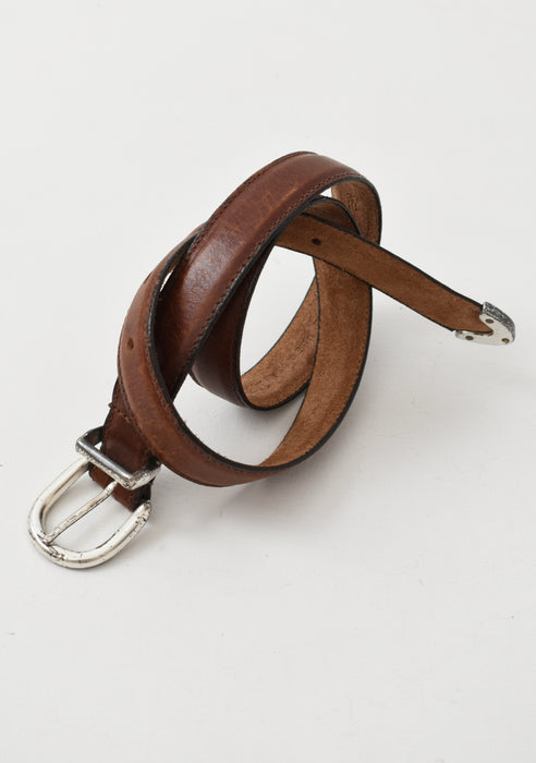 vintage whiskey leather belt (s/m)