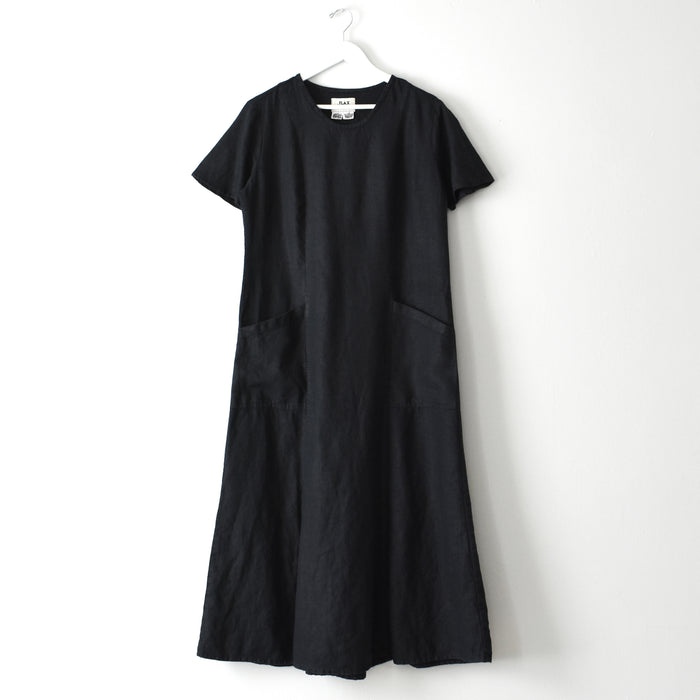 vintage flared linen dress (m)