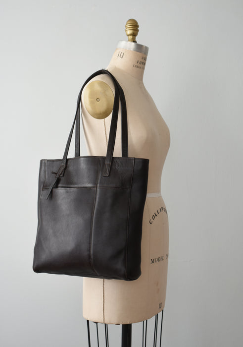 Vintage Umber Leather Tote