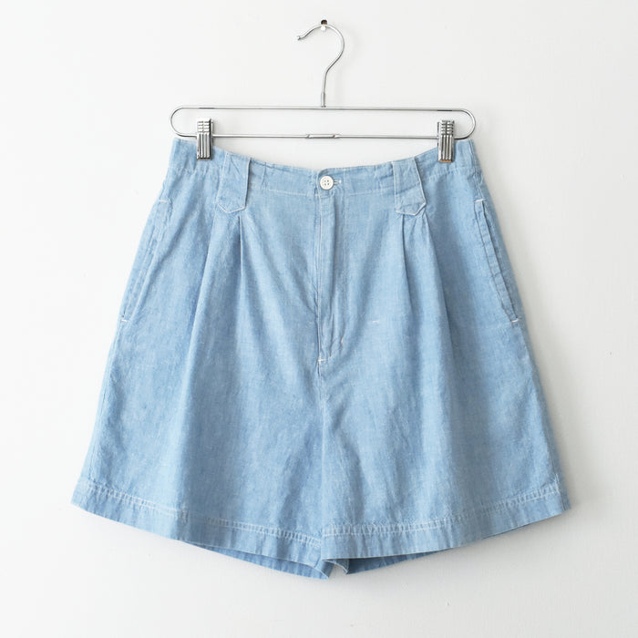 vintage chambray cotton shorts (m/l)