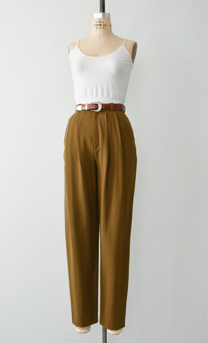 vintage ochre wool trousers (xs)