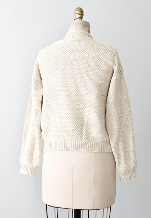 vintage cotton roll neck sweater (s)