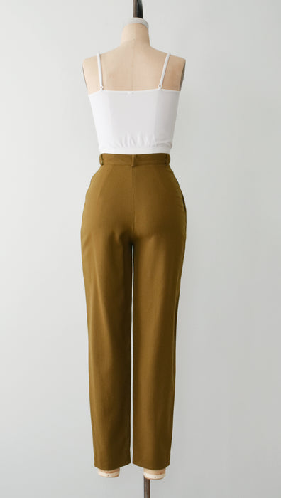 vintage ochre wool trousers (xs)