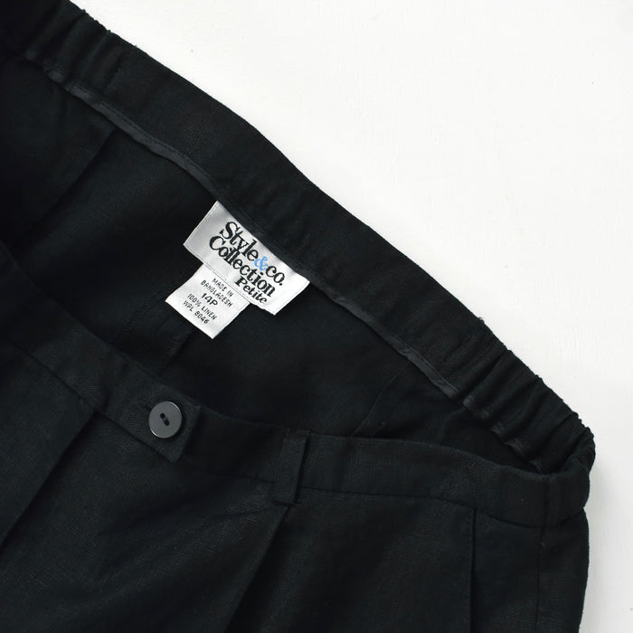 vintage black linen pants (l/xl)
