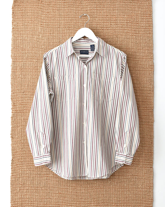 vintage striped button down shirt (m)