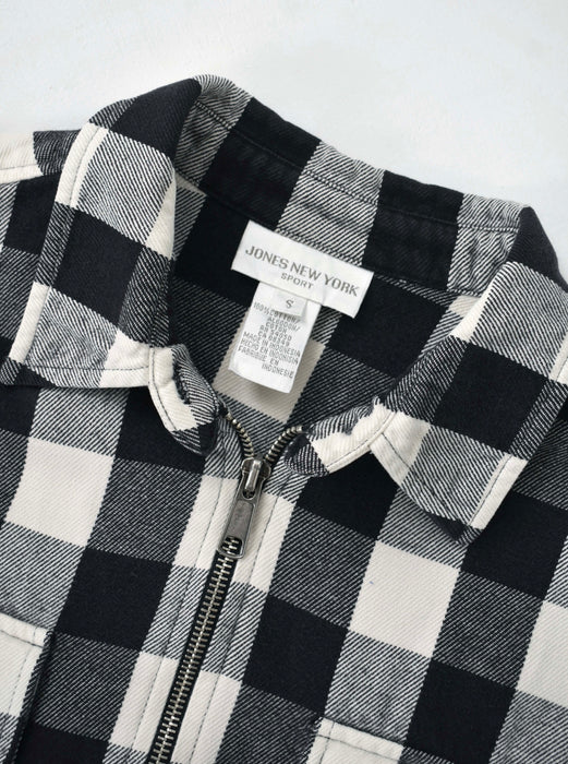Vintage Check Print Shacket (s)