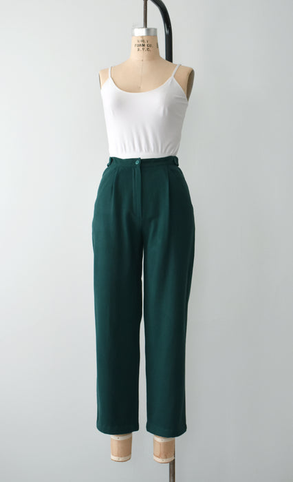 vintage evergreen wool trousers (m)