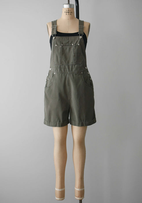 Olive Overall Shorts (s)