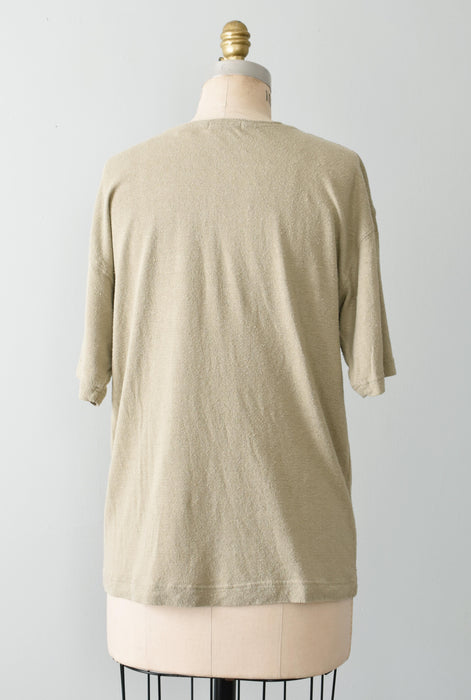 vintage raw silk t-shirt (m)