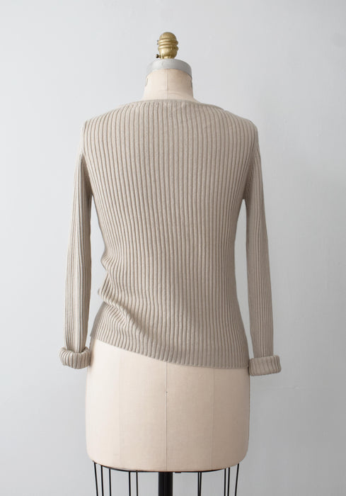 vintage cashmere silk knit top (s)