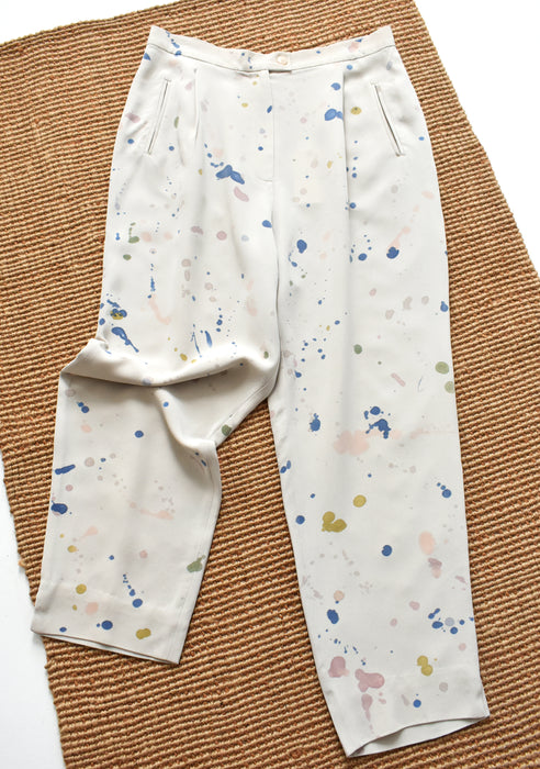 hand-painted vintage silk pants | dropcloth - Improv Goods