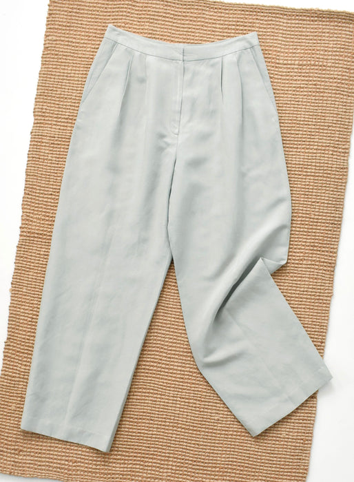 vintage silk & linen trousers (l)