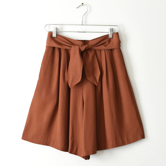 vintage flowy rust shorts (l)