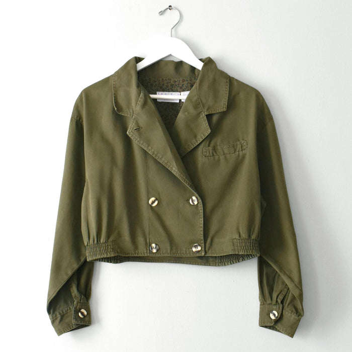 vintage cropped trench jacket (l)