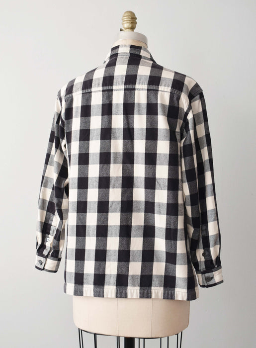 Vintage Check Print Shacket (s)