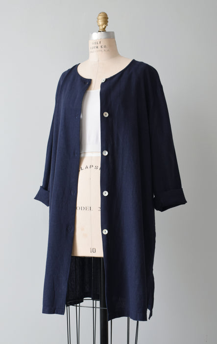 Longline Linen Button Up (l/xl)